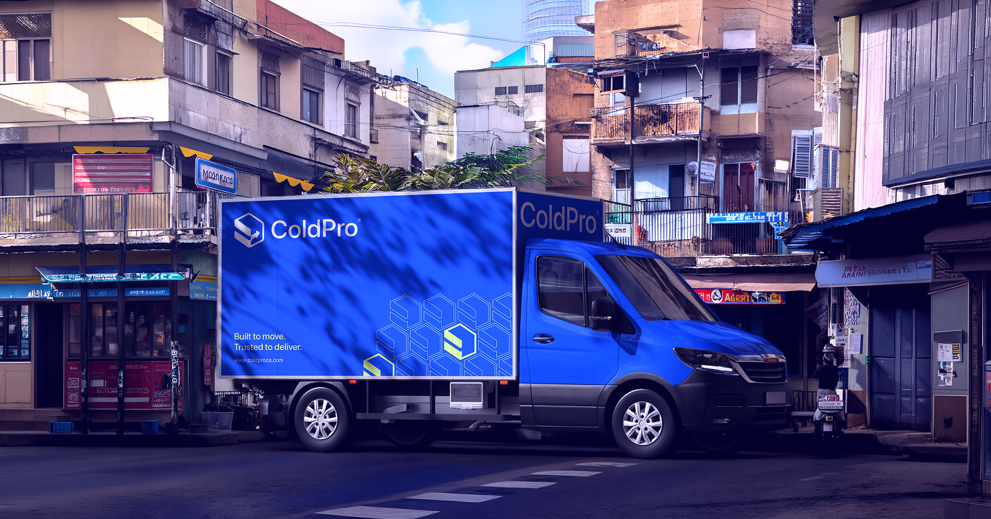 ColdPro branded delivery truck on a city street